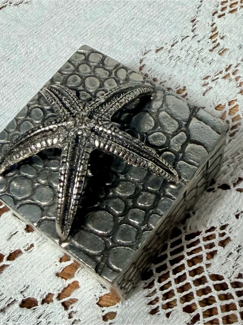 Vintage Signed Italian Artist Cipolla for Neiman Marcus Silver Starfish Trinket